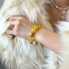 Golden Dawn - Natural Citrine & Fluorite Bracelet for Abundance & Clarity