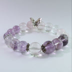 Wings of Grace - Natural Amethyst & Rose Quartz Bracelet