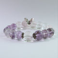 Wings of Grace - Natural Amethyst & Rose Quartz Bracelet