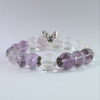 Wings of Grace - Natural Amethyst & Rose Quartz Bracelet