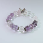 Wings of Grace - Natural Amethyst & Rose Quartz Bracelet