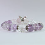 Wings of Grace - Natural Amethyst & Rose Quartz Bracelet